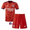 Virallinen Fanipaita + Shortsit Olympique Lyonnais Vieraspelipaita 2021-22 - Lasten